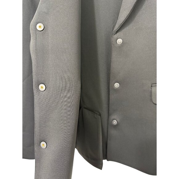 Aday Women's Soft Power Blazer Black Oversized Recycled Scuba Versatile Size S - Picture 3 of 9